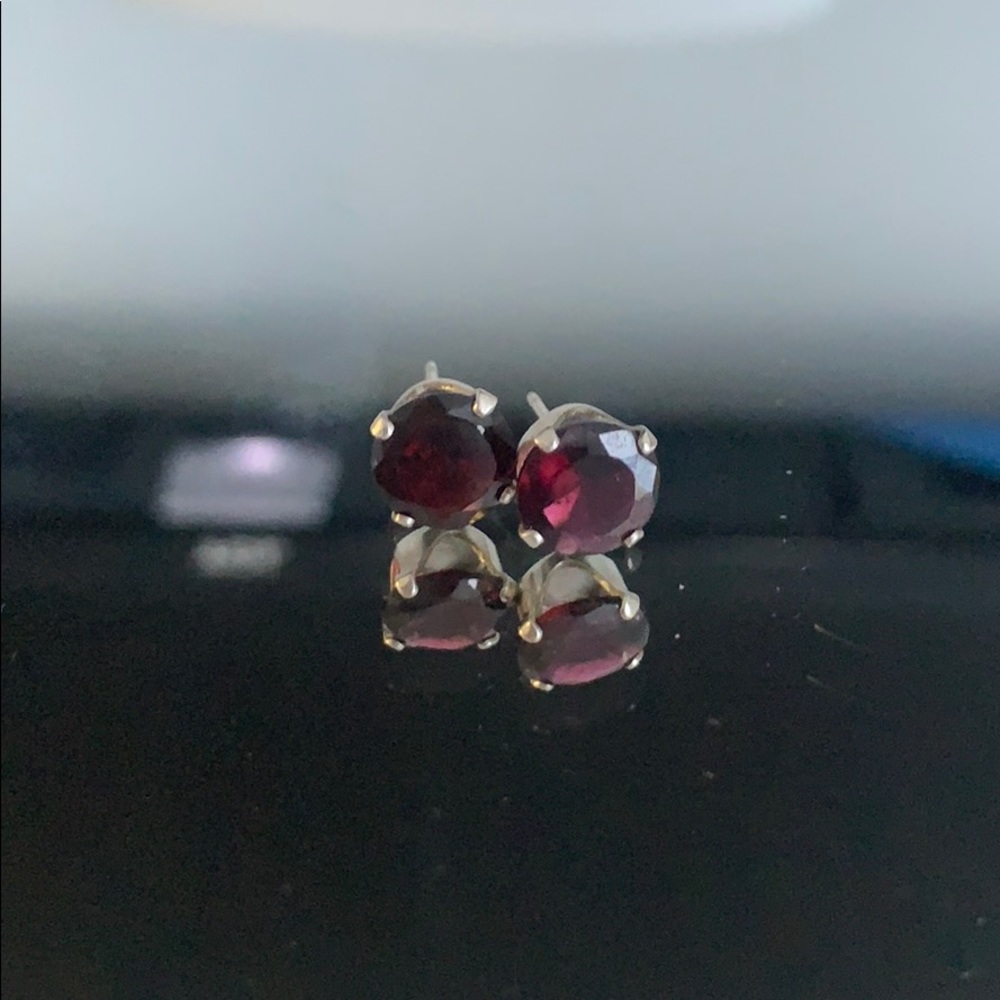 Garnet Stud Earrings